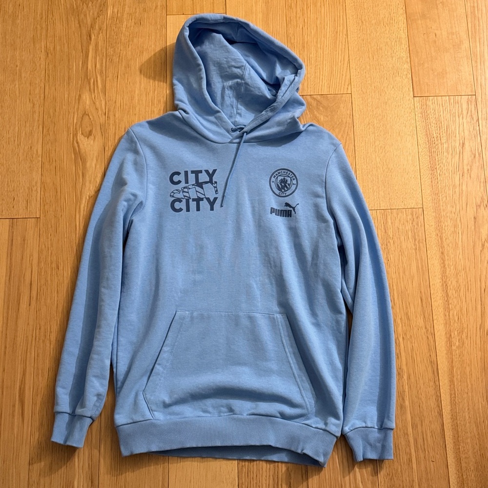 Puma Manchester City 22/23 Graphic Hoodie Men’s Size Small New Without Tags